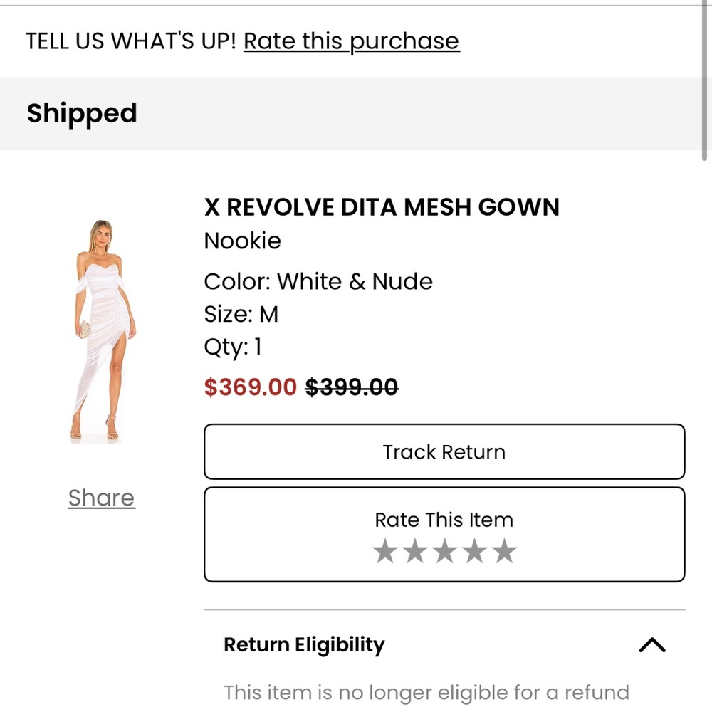 Nookie White and Nude Mesh Gown
